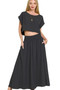 Zenana Heavy Woven Span Crop Tee & Skirt Set