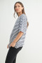 MONO B Coastal Cotton Striped Oversized Crewneck T-Shirt