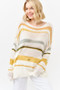 And The Why Abstract Striped Light Weight Loose Sweater