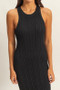 HYFVE Round Neck Bodycon Ribbed Knit Dress