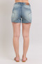 Judy Blue Full Size High Waist Star Seam Detail Denim Shorts Plus Size