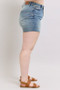 Judy Blue Full Size High Waist Star Seam Detail Denim Shorts Plus Size