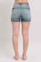 Judy Blue Full Size V-Front Vintage Wash Shorts Plus Size