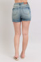 Judy Blue Full Size V-Front Vintage Wash Shorts Plus Size