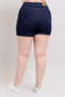 Judy Blue Plus Size HW Heart Shaped Pkts & Red Contrast Thread Denim Shorts