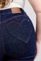 Judy Blue Plus Size HW Heart Shaped Pkts & Red Contrast Thread Denim Shorts