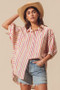 SO ME Multicolored Stripe Button Down Shirt