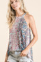 BiBi Snakeskin Print Low Gauge Hacci Knit Halter