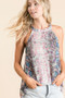 BiBi Snakeskin Print Low Gauge Hacci Knit Halter