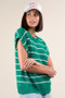 VERY J Striped Knit Sweater Vest Top