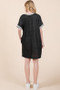 Casual Contrast Trim Henley Dress