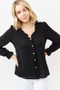 And The Why Polka Dot Ruffle Detailed Blouse Top