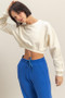 HYFVE Crew Neck Long Sleeve Crop Sweatshirt