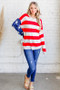 And The Why American Flag Long Sleeve Sweater