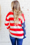 And The Why American Flag Long Sleeve Sweater