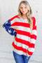 And The Why American Flag Long Sleeve Sweater