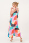 And The Why Tied Shoulder Straps Wide-Leg Geo Print Jumpsuit