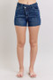 Judy Blue Full Size High Waist Criss-Cross Waistband Denim Shorts Plus Size