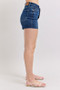 Judy Blue Full Size High Waist Criss-Cross Waistband Denim Shorts Plus Size