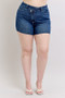 Judy Blue Full Size High Waist Criss-Cross Waistband Denim Shorts Plus Size