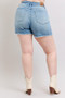 Judy Blue Full Size High Waist Western Embroidery Detail Cut Off Denim Shorts Plus Size