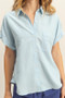 HYFVE Button Down Collared Neck Short Sleeve Shirt