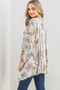 And The Why Printed with Lace Trim Casual Tunic Top