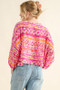And The Why Cozy Textured Printed Casual Top