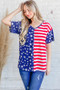 And The Why American Flag Short Sleeve Top