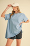 Aemi+Co Round Neck Short Sleeve Oversized T-Shirt