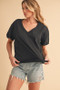 Aemi+Co V-Neck Short Sleeve T-Shirt