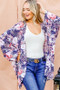 And The Why Floral Print Dolman Sleeve Kimono Cardigan