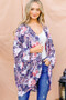 And The Why Floral Print Dolman Sleeve Kimono Cardigan