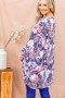 And The Why Floral Print Dolman Sleeve Kimono Cardigan