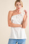 And The Why Ruffle One Shoulder Sleeveless Tank Top