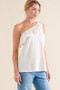 And The Why Ruffle One Shoulder Sleeveless Tank Top
