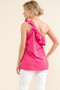 And The Why Ruffle One Shoulder Sleeveless Tank Top