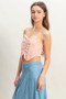 HYFVE Buttoned Front Strapless Knit Bustier Top