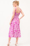And The Why Square Neck Belted Floral Printed Midi Dress