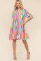 Haptics Tiered Woven Ruffle Hem Dress