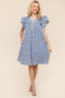 Haptics Double Ruffle Sleeve Dress with Side Pockets