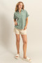 HYFVE Button Down Collared Neck Short Sleeve Shirt