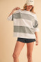 Aemi+Co Color Block Round Neck Short Sleeve T-Shirt
