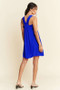 Davi & Dani Washed Satin Cutout Skirt Bandeau Mini Dress