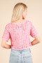VERY J Front Tie Crochet Crop Top