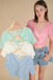 VERY J Front Tie Crochet Crop Top