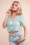 VERY J Front Tie Crochet Crop Top
