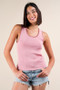 VERY J Blanket Style Sleeveless Knit Tank