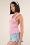 VERY J Blanket Style Sleeveless Knit Tank
