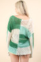 VERY J Color Block Oversized Summer Knit Cover Up